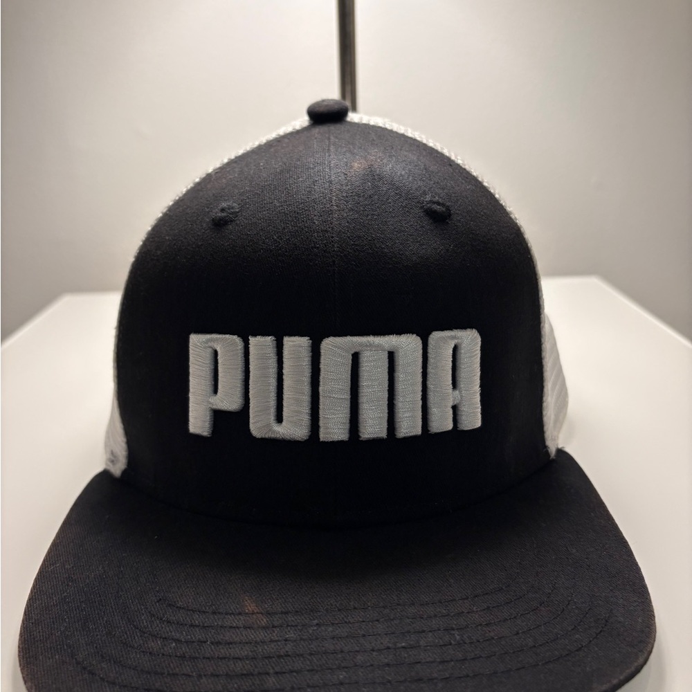 PUMA Black and White Mesh Cap